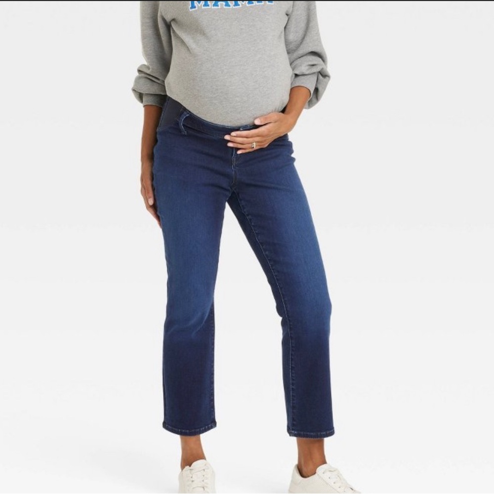Target Ingrid and Isabel maternity under-belly bootcut jeans.  Size 14.